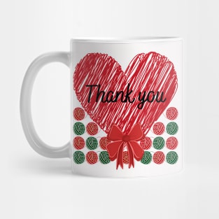 Thank you with Christmas theme Mug